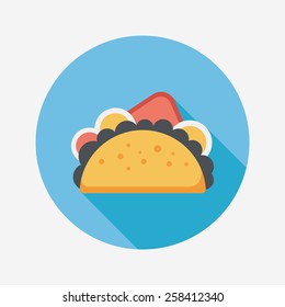 sandwich flat icon with long shadow,eps10