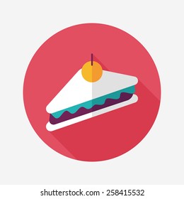 sandwich flat icon with long shadow,eps10