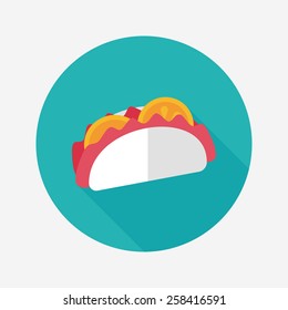 sandwich flat icon with long shadow,eps10