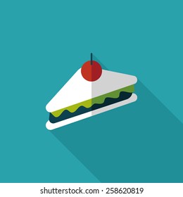 sandwich flat icon with long shadow,eps10