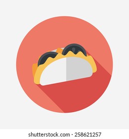 sandwich flat icon with long shadow,eps10