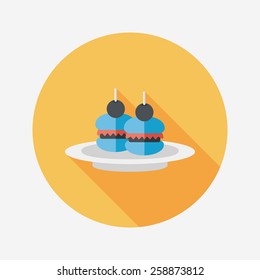 sandwich flat icon with long shadow,eps10