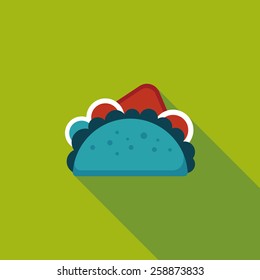 sandwich flat icon with long shadow,eps10