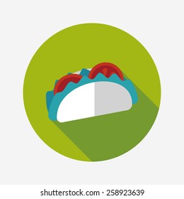 sandwich flat icon with long shadow,eps10