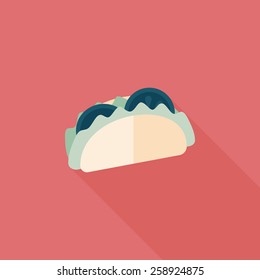 sandwich flat icon with long shadow,eps10