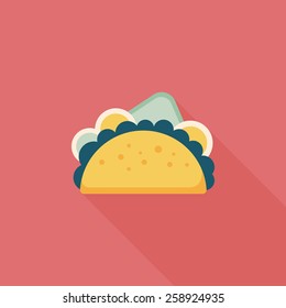 sandwich flat icon with long shadow,eps10