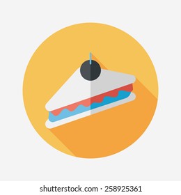 sandwich flat icon with long shadow,eps10