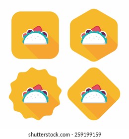 sandwich flat icon with long shadow,eps10