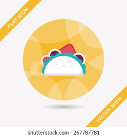 sandwich flat icon with long shadow,eps10