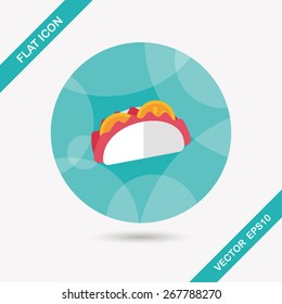 sandwich flat icon with long shadow,eps10