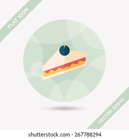 sandwich flat icon with long shadow,eps10