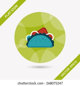 sandwich flat icon with long shadow,eps10