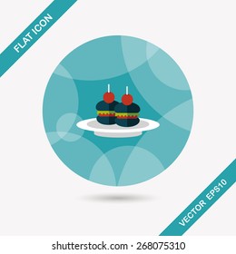 sandwich flat icon with long shadow,eps10