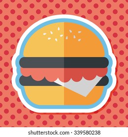 sandwich flat icon with long shadow,eps10