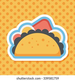 sandwich flat icon with long shadow,eps10