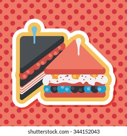 sandwich flat icon with long shadow,eps10