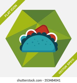 sandwich flat icon with long shadow,eps10