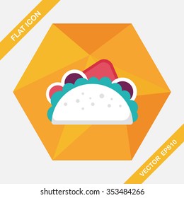 sandwich flat icon with long shadow,eps10