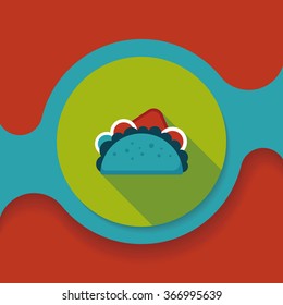 sandwich flat icon with long shadow,eps10
