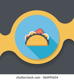 sandwich flat icon with long shadow,eps10