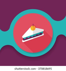 sandwich flat icon with long shadow,eps10