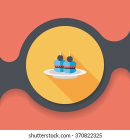 sandwich flat icon with long shadow,eps10
