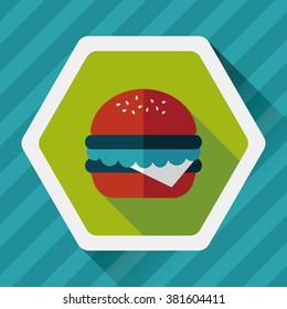 sandwich flat icon with long shadow,eps10