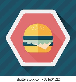 sandwich flat icon with long shadow,eps10