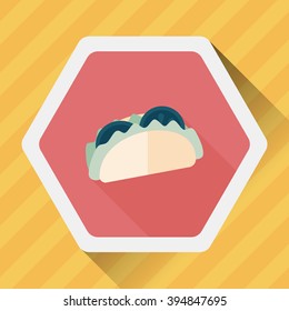 sandwich flat icon with long shadow,eps10