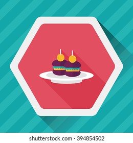 sandwich flat icon with long shadow,eps10