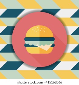 sandwich flat icon with long shadow,eps10