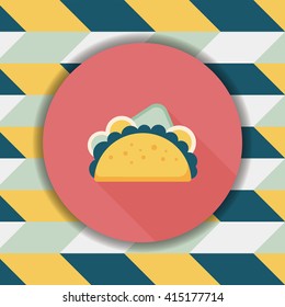 sandwich flat icon with long shadow,eps10