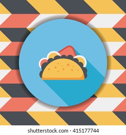 sandwich flat icon with long shadow,eps10