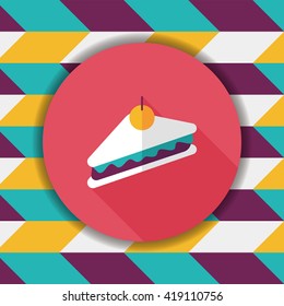 sandwich flat icon with long shadow,eps10