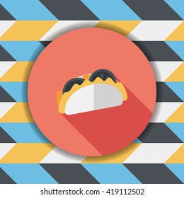 sandwich flat icon with long shadow,eps10