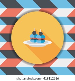 sandwich flat icon with long shadow,eps10