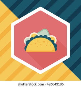 sandwich flat icon with long shadow,eps10