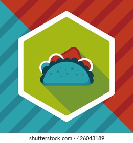 sandwich flat icon with long shadow,eps10