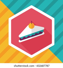 sandwich flat icon with long shadow,eps10