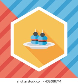 sandwich flat icon with long shadow,eps10