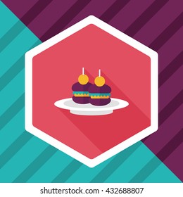 sandwich flat icon with long shadow,eps10