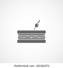 Sandwich Flat Icon On White Background