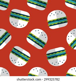 sandwich flat icon,eps10 seamless pattern background