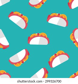 sandwich flat icon,eps10 seamless pattern background