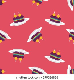 sandwich flat icon,eps10 seamless pattern background