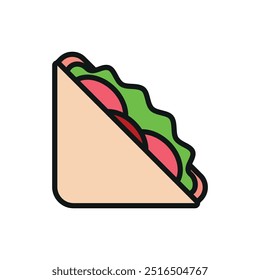 Sandwich food beverage icon vector basic design simple and modern concept templates