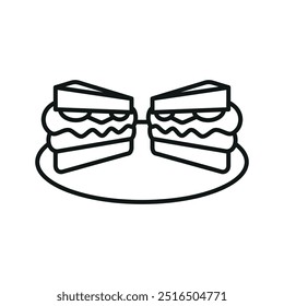 Sandwich food beverage icon vector basic design simple and modern concept templates