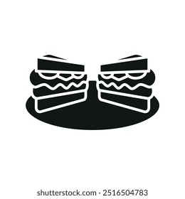 Sandwich food beverage icon vector basic design simple and modern concept templates