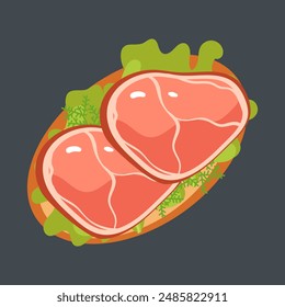 Sandwich food healthy breakfast toast bread isolated set. Vector design graphic illustration