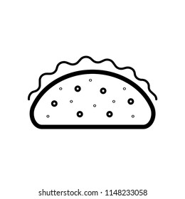 Sandwich Food Icon. Flat simple design. Line vector. Isolate on white background.